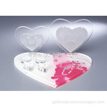 Sweet Heart-shape Countertop Display Stands For Wedding Rings 